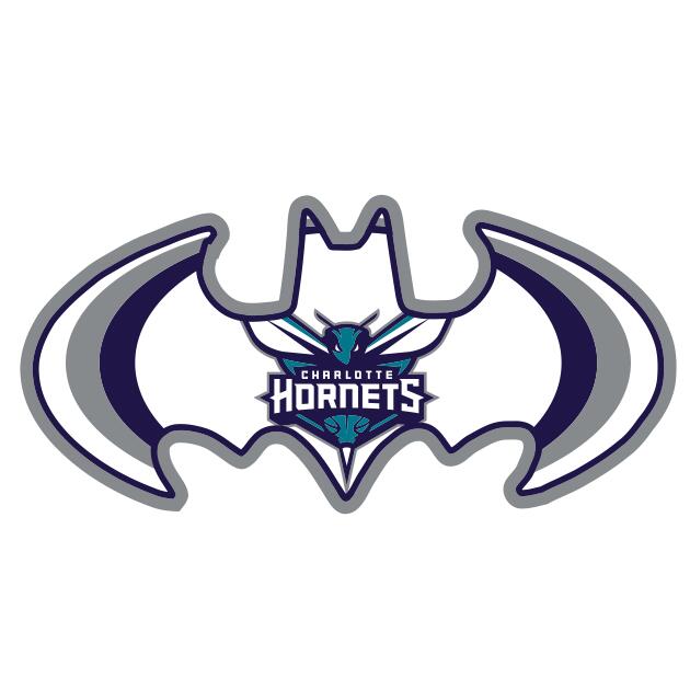 Charlotte Hornets Batman Logo iron on heat transfer
